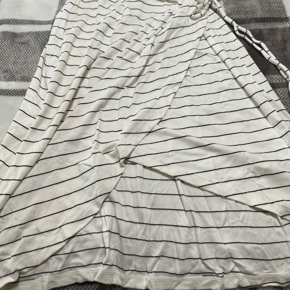 Market & Spruce White and Black Striped Maxi Dress - Picture 2 of 4